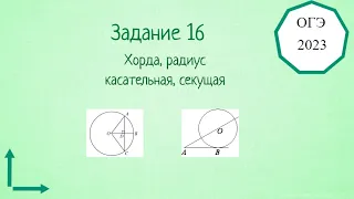 Решу ОГЭ по математике. 16 задание. Окружность, радиус ,касательная ,секущая, хорда