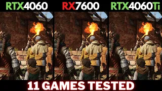 RTX 4060 vs RX 7600 vs RTX 4060 Ti | 11 Games Tested @ 1080p