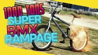 GTA 5 100 Tons Super BMX Bicycle Rampage HD Grand Theft Auto 5 Car Rampage With BMX