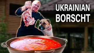 Borscht. Traditional Ukrainian Soup Receipe from UNESCO List | village cooking