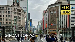 [4K HDR] Ginza, Tokyo | Shopping on Sunday