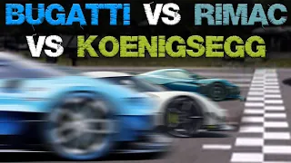 КТО РЕАЛЬНО ЛУЧШЕ? Rimac, Koenigsegg, Bugatti до 400км/ч