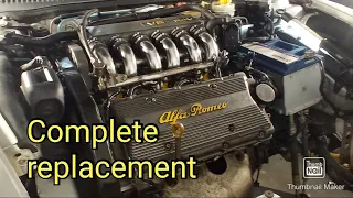 How to remove and replace 2.5 V6 Busso 24v on Alfa Romeo 156. No lift needed, full tutorial