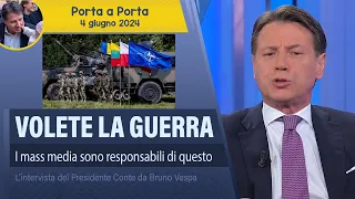 Giuseppe Conte a Porta a Porta mette a cuccia Vespa e Fontana 👊 guerra e superbonus