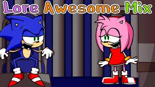 FNF: Lore Awesome Mix but Sonic and Amy sing it █ Friday Night Funkin' █