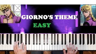 Giorno's Theme Piano Tutorial JoJo's Bizarre Adventure(notes in the description👇/НОТЫ в описании)