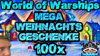 Wir öffnen 100 MEGA Weihnachs Geschenke "Container opening"⚓️ in World of Warships 🚢