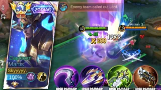 GLOBAL MARTIS EXP LANE WTF DAMAGE | NEW INSANE TRICK TO DOMINATE - Mobile Legends