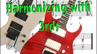 How to harmonize guitar Solos pt 1 (using 3rds)