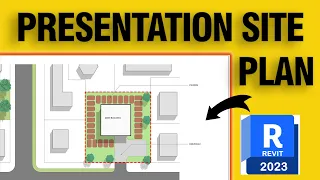 No Photoshop Needed, Presentation Site Plan. Revit 2023 Beginner Tutorials