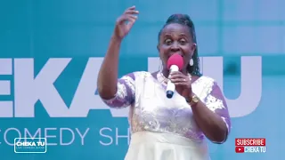 CHEKA TU. Mothers edition. Mama Mawigi kwenye stage.