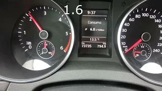 VW GOLF 6 1.6 tdi vs 2.0 (110hp ) tdi ACCELERATION TEST