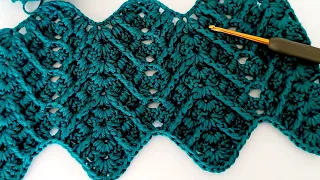 Wow, this is a bomb! Fast and stylish crochet pattern. Zigzag stitch