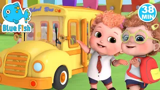 The Wheels on the Bus go round and round | Bingo - 3D Animation English rhyme for children 4K videos