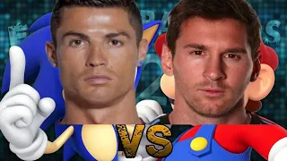 ○TEAM CRISTIANO VS ●TEAM MESSI (mario vs sonic 2 epicas batallas de rap del frikismo keyblade)