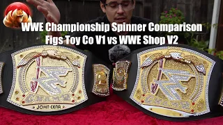 WWE Championship Spinner Belt Replica Comparison - V1 Figs vs V2 WWE Shop