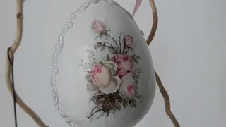 Vintage  easter egg/decoupage/ zdobení velikonočních vajíček