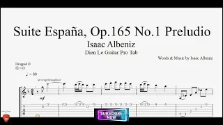 Isaac Albeniz - Suite España, Op.165 No.1 Preludio for Guitar Tutorial with TABs