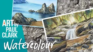 5 simple techniques for painting rocks in watercolour by Paul Clark