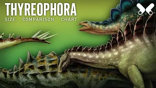 THYREOPHORA: Armoured Dinosaurs. size comparison. Paleoart