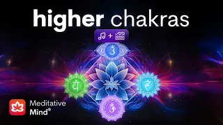 HIGHER CHAKRAS Healing Vibrations + Ocean Waves | Pineal Gland Activation/Open Third Eye/Heal Heart