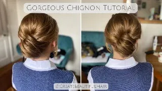 Gorgeous Quick Chignon Hairstyle Tutorial. Perfect for both the bride & bridesmaids!