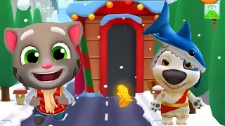 My Talking Hank vs Talking Tom Gold Run - Frosty Tom in Tom's World