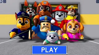 PAW PATROL BARRY'S PRISON RUN Obby New Update Roblox All Bosses Battle Walkthrough #roblox #obby