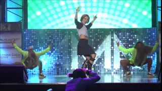 Teacher Georcelle of G Force performs at the AMA Hi Skul Idols 2015