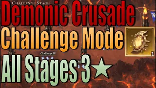 Demonic Crusade All Challenge Stages 3 Star I SPA/FR/CN/RUS Subtitles I Watcher of Realms