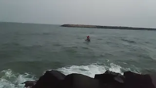 Shark attack on fisherman..