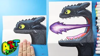 How to Draw a Toothless Surprise Fold