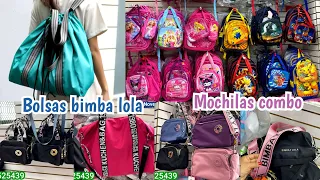 Tienda china con PRECIOS DE BODEGA 😱 Bolsos de moda "BIMBA LOLA / BOMBO" Mochilas ESTILO KOREANO🫠