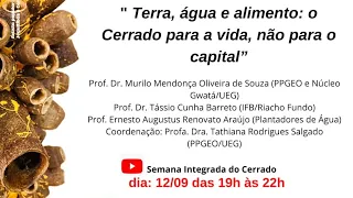 PALESTRA: “Terra, água e alimento: o Cerrado para a vida, não para o capital”