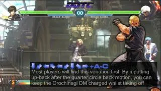 KOF XIII: Kyo Instant Air Orochinagi tutorial + example combos