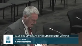 Board of Commissioners Morning Meeting: March 19, 2019
