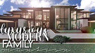 ROBLOX | Bloxburg: Luxurious Modern Family Mansion 209k | No Large Plot | House Speed Build