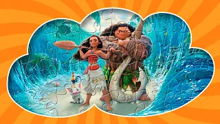 ⭐MOANA in the waves - collect puzzles⭐МОАНА в волнах - собираем пазлы⭐KidsZoneTV