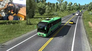 Euro Truck Simulator 2 | MAN Bus Driving | Steering Wheel + Shifter | Logitech g29 gameplay