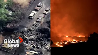 California wildfires: Corral grass fire scorches thousands of acres in San Joaquin Valley