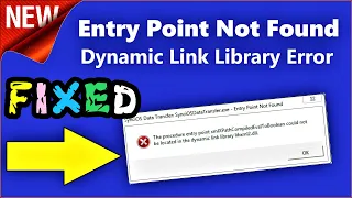 Entry Point Not Found Dynamic Link Library api-ms-win-crt-runtime-l1-1-0.dll FIX Windows 10  8  7