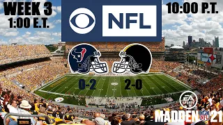 2020 NFL Season - Week 3: Texans at Steelers (Madden 21)