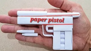 DiY -How to make bullet shooting mini paper gun  #paper pocket gun video