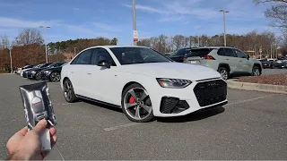 2022 Audi A4 S Line 45 Premium Plus: Start Up, Test Drive, Walkaroud, POV and Review