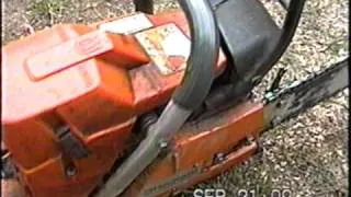 HUSQVARNA 372 XP CHAINSAW IMPULSE LINE REPAIR AND START