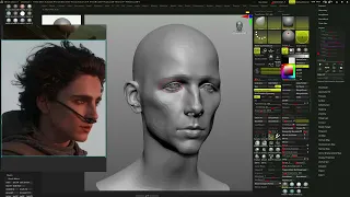 Timothée Chalamet,Paul Atreides,dune,zbrush bust speedsculpting