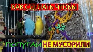 КАК СДЕЛАТЬ ЧТОБЫ МУСОР НЕ ВЫЛЕТАЛ ИЗ КЛЕТКИ И ЧТОБЫ ПОПУГАЙ НЕ КАКАЛ 💩  НА ОДЕЖДУ