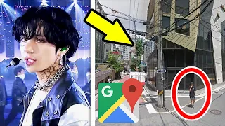 7 ESTRELLAS K-POP CAPTADAS EN GOOGLE MAPS 😱 | Rongel Nakem