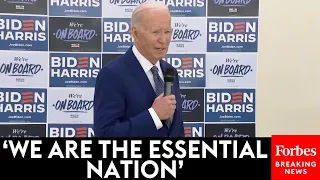 President Biden Speaks To Campaign Staff And Volunteers In Tampa, Florida