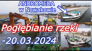 ETAP IV Ruszyło pogłębianie rzeki Elbląg -20.03.2024 Długa Relacja